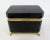 Cenedese C.1930's Cenedese Murano Italian Hand-Blown Black Keepsake Lidded Box & Accent Dish With Bronze Gilded Mounts For Sale - Image 4 of 18