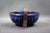 Cobalt Blue Flamed Glazed Earthenware Bowl with Handle and Hammered Metal Mount by André Villien, Paris, 1910-1920 For Sale - Image 4 of 11