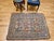 Vintage Caucasian Kilim Rug, Handwoven Wool, Geometric Stripes, Blue & Ivory, 6' x 8' For Sale In Chicago - Image 6 of 18
