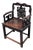 Antique Chinese Carved Hardwood Armchair With Shou Longevity Splat For Sale