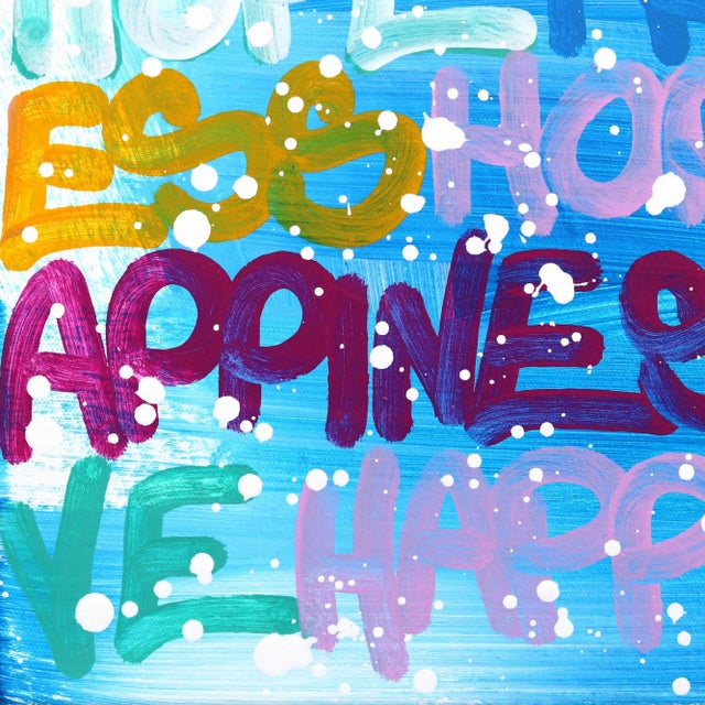 We All Want the Same Thing - Colorful Graffiti Inspired Painting Original Artwork by Amber Goldhammer For Sale - Image 4 of 9