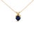 Evoke the essence of eternal elegance with this captivating pendant necklace, featuring a heart-shaped sapphire, a symbol...