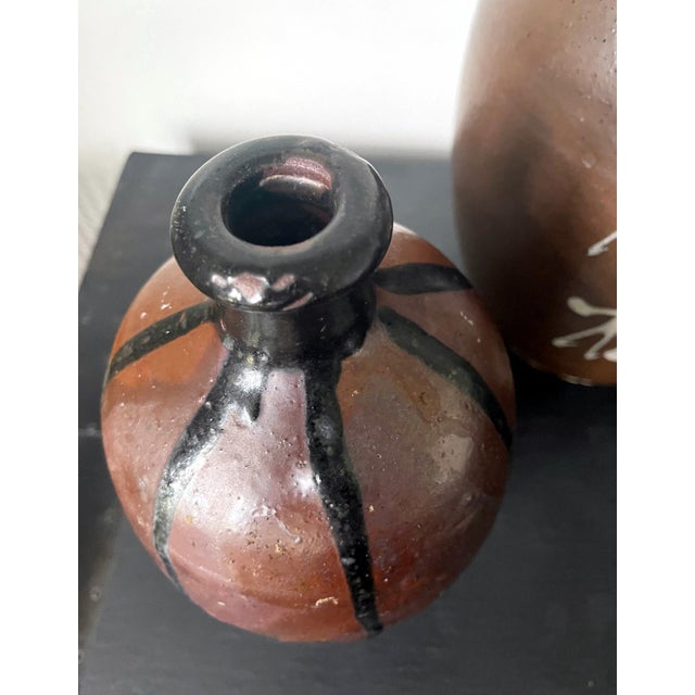 Collection of Four Japanese Tanba Tokkuri Sake Bottles For Sale - Image 16 of 18