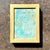 Aqua Vintage Boho Minuarture Abstract Painting in Wooden Frame For Sale - Image 8 of 8