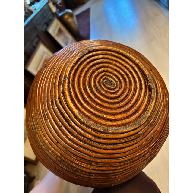 Gabriella Crespi Vintage Mid-Century Modern Crespi Style Pencil Reed Floor Vase [Sr] For Sale - Image 4 of 4