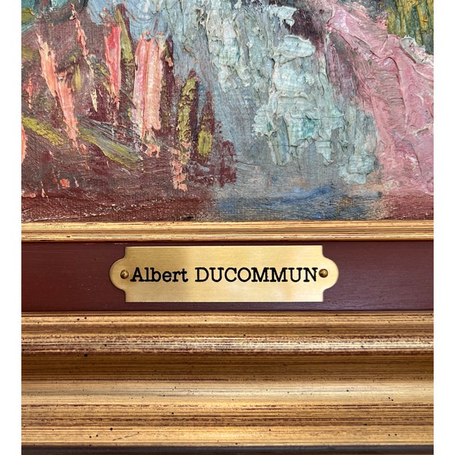 Albert Ducommun, Paysage fleuris, Oil on Canvas, Framed For Sale - Image 12 of 13