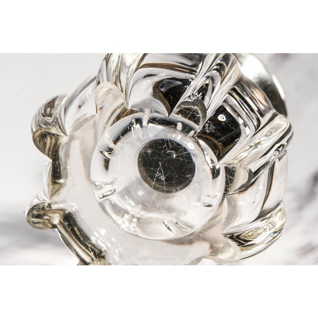 Stunning Crystal Sterling Silver Antique Art Nouveau Desk Paperweight Inkwell For Sale - Image 11 of 13
