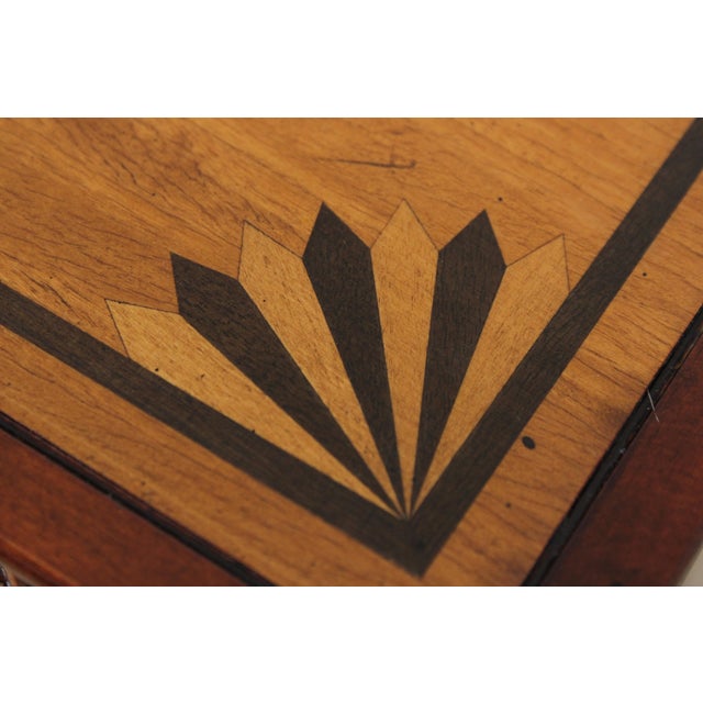 John Widdicomb Marquetry Inlaid Serving Bar Cart For Sale - Image 11 of 18
