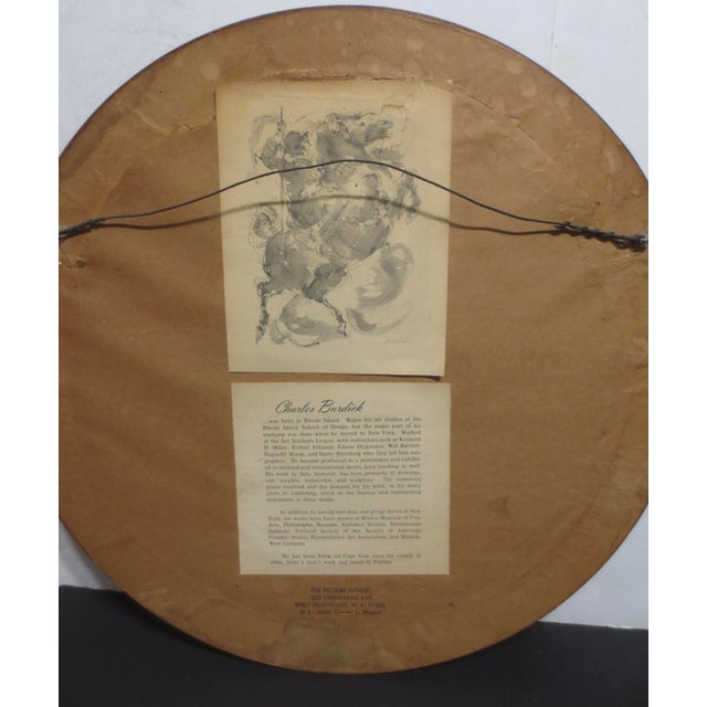 Charles Burdick Painting by Charles Burdick Tondo Form Circa 2002 For Sale - Image 4 of 8