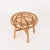 Stunning Mid-Century organic round stool or side table in bamboo, curved rattan, and hand-woven wicker. It can also be...
