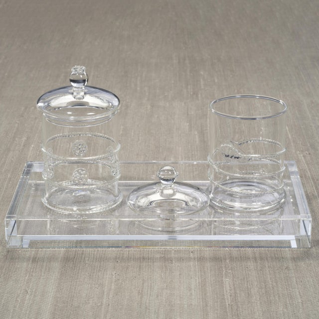Juliet 2-Piece Assorted Set Lidded Glass Jars For Sale - Image 4 of 5