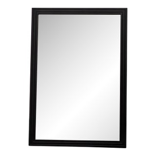 Stanley Works Black Framed Beveled Wall Mirror For Sale