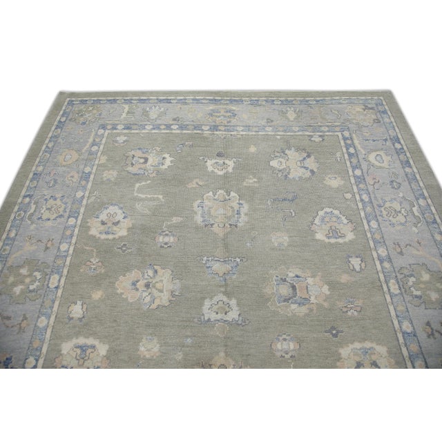 Early 21st Century Modern Turkish Oushak Rug 8'5" x 9'10" For Sale - Image 5 of 7