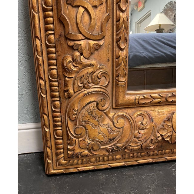 Windsor Art & Mirror Company Carved Wood Gilded Mirror Chairish
