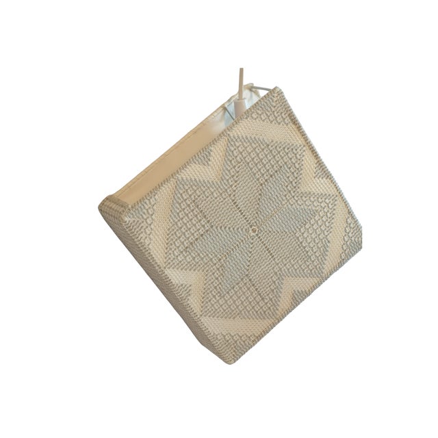 Mid-Century Modern 1960s Swedish Designer Embroidery Fabric Wall Light For Sale - Image 3 of 10