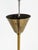 Swedish Brass Chandelier with Original Pleated Silk Shades, 1950 For Sale - Image 4 of 9