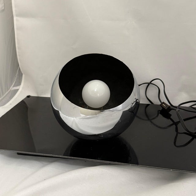 1960s Vintage MCM Hanging Silver Ball Light For Sale - Image 5 of 8