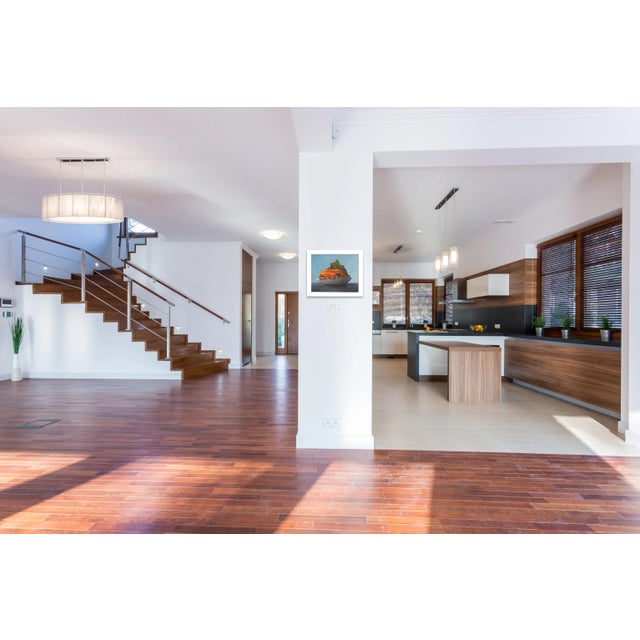 Paint Framed Still Life Artwork by Stuart Dunkel "Peach Tart" Original Modern Painting For Sale - Image 7 of 9