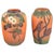 1920s Orange and Green Ceramic Vases from Ipsens Enke, Denmark, 1920s, Set of 2 For Sale - Image 5 of 5