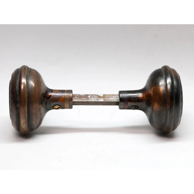 Traditional Antique 1900s Aramis Bronze Sargent Passage Door Knobs For Sale - Image 3 of 4