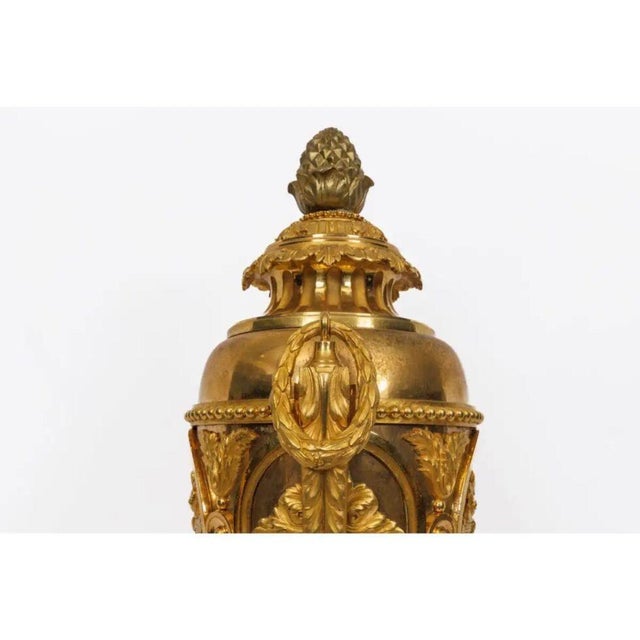 Wood A Magnificent Pair of French Louis XVI Style Ormolu Vases For Sale - Image 7 of 12
