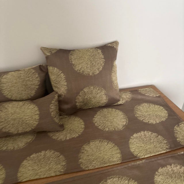 Waterproof Table Runner and 4 Pillows Handmade New For Sale - Image 4 of 12