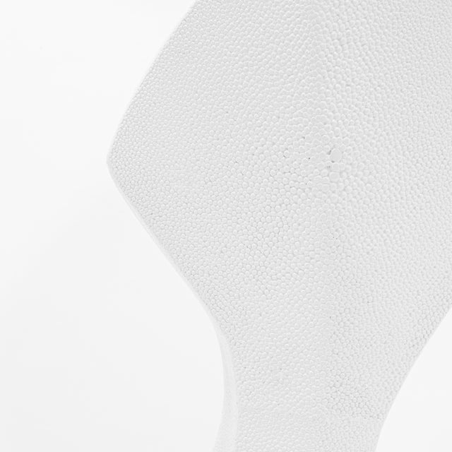 Animal Skin Modern Sculptural Vase in White Shagreen by R&y Augousti For Sale - Image 7 of 9