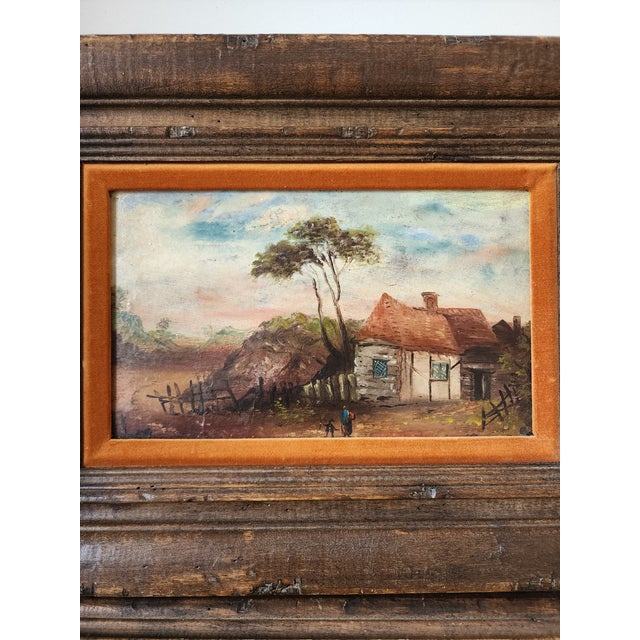 Dutch School Antique Rustic Pastoral Oil Paintings - A Pair For Sale - Image 4 of 14
