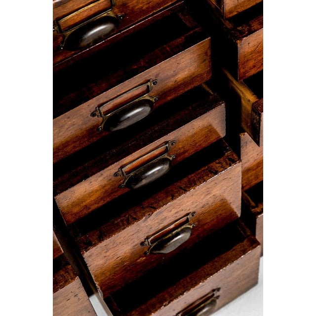 Large Mahogany Apothecary Drawers, Set of 2 For Sale - Image 10 of 16