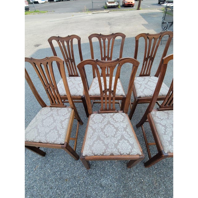 19th Century Solid Mahogany, 6 Dining Room Chairs. Chippindale Made in England For Sale - Image 14 of 14