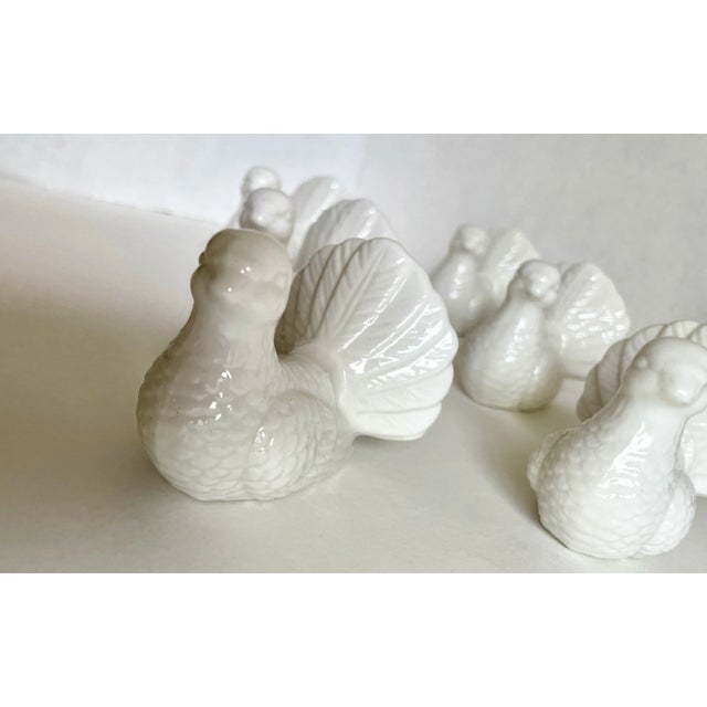 Shafford China 1960's Set of 8 Porcelain Dove Place Card Holders by Shafford For Sale - Image 4 of 12