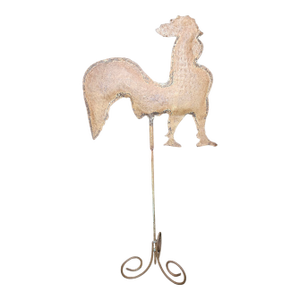 Antique Hand-Hammered 19th-Century Rooster Weathervane – Folk Art Original