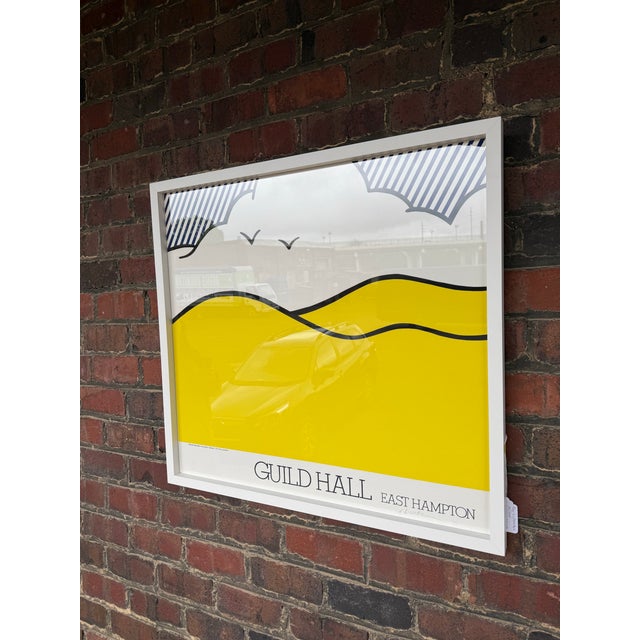 White Roy Lichtenstein “Guild Hall East Hampton” Poster, Signed & Numbered, 1980 – Framed For Sale - Image 8 of 12