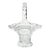 1990s Hofbauer “Byrdes” Large Cut Crystal Deep Handled Basket 10 1/2” For Sale