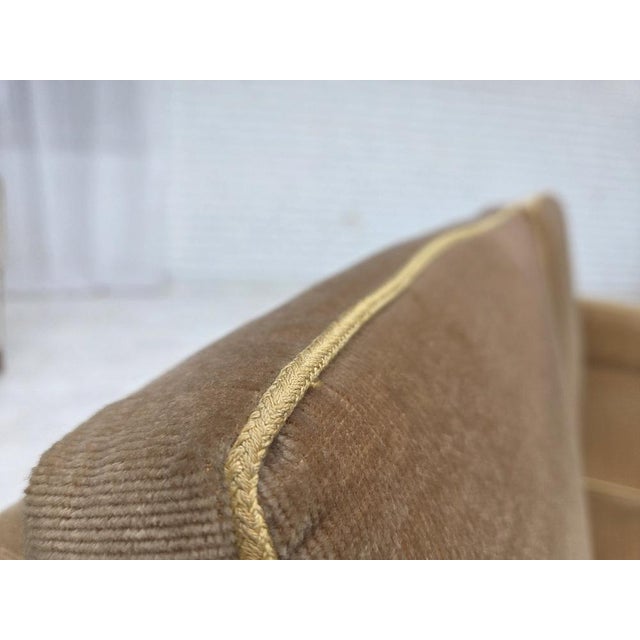 Mid-Century Modern Danish 2-Seater Sofa in Honey Yellow Velour, 1970s For Sale - Image 3 of 17