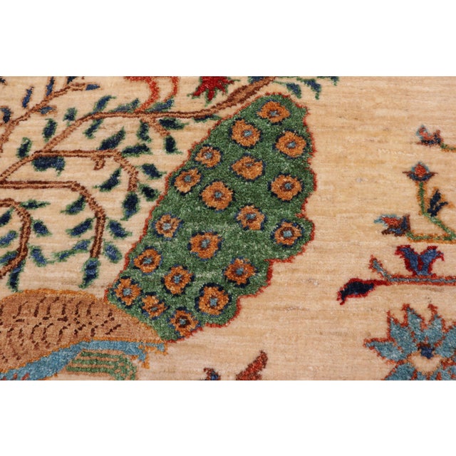 1990s Classic Ziegler Beige Rust Hand-Knotted Wool Runner - 2'1'' X 4'11'' For Sale - Image 5 of 8