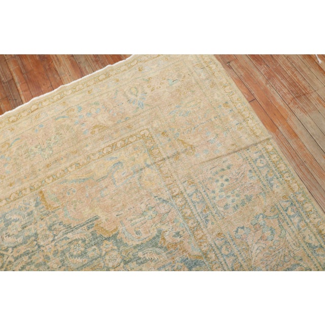 Zabihi Collection Light Green Persian Room Rug For Sale - Image 9 of 9