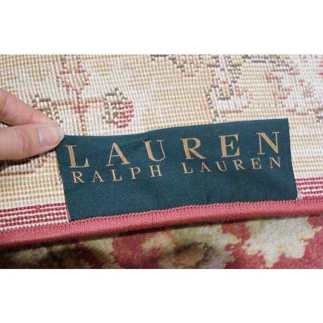 Ralph Lauren Turkish Red Beige Cross Weave Rug Runner Carpet Mat 47" For Sale - Image 13 of 13