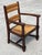 Charles Dudouyt Set of Stained Oak and Straw Armchairs, 1950 For Sale - Image 4 of 9
