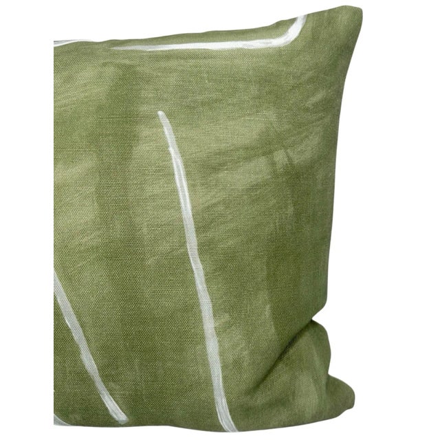 Traditional Graffito Fern Pillow Cover, 12x20 Pillow For Sale - Image 3 of 4