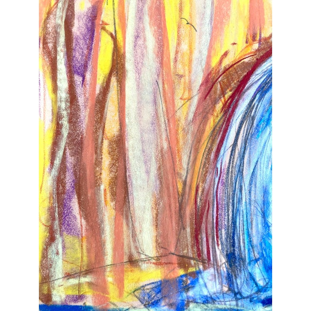 Abstract "Waterfall II" Contemporary Abstract Pastel Drawing by Erik Sulander For Sale - Image 3 of 3