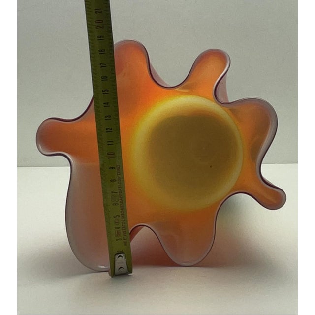 Multilayer submerged glass in the "Rosso Moretti" variant. Contemporary production, Murano (Italy). Height approximately...