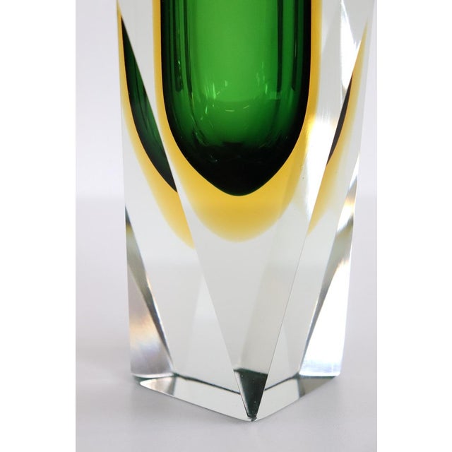 Green Murano Glass Vase by Flavio Poli for A. Mandruzzato, 1960s For Sale - Image 9 of 10
