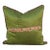 Green Zardozi-Embroidered Silk Pillow Cover, Embroidered Band For Sale