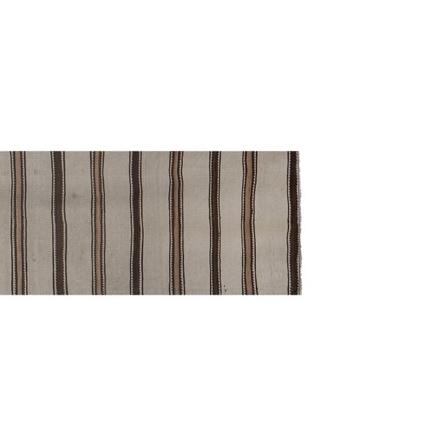 Striped Organic Hemp Kilim Rug 2'6'' X 9'4'' For Sale - Image 4 of 10