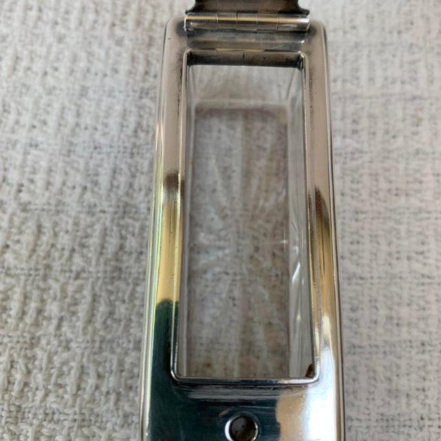 Antique Sterling Silver Cut Crystal Traveling Ink Well For Sale - Image 10 of 15