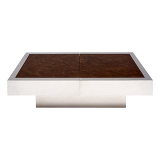 Italian Vintage Chrome Table by Willy Rizzo For Sale