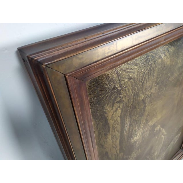 Religious Scene Print in Brass Frame, 1920s For Sale - Image 9 of 14