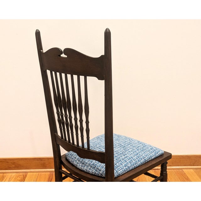 Brown Restored Spindle Back Chair For Sale - Image 8 of 10