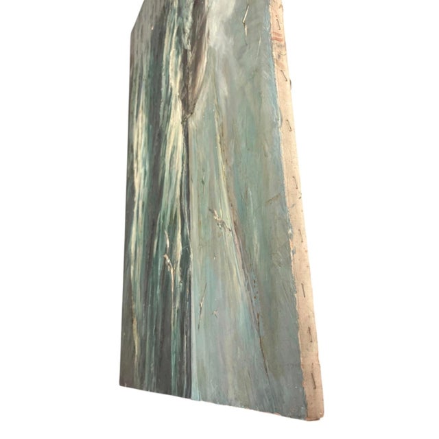 1960s Painting – Mid-Century Impressionist Seascape With Crashing Waves & Seagulls (1969) For Sale - Image 5 of 12
